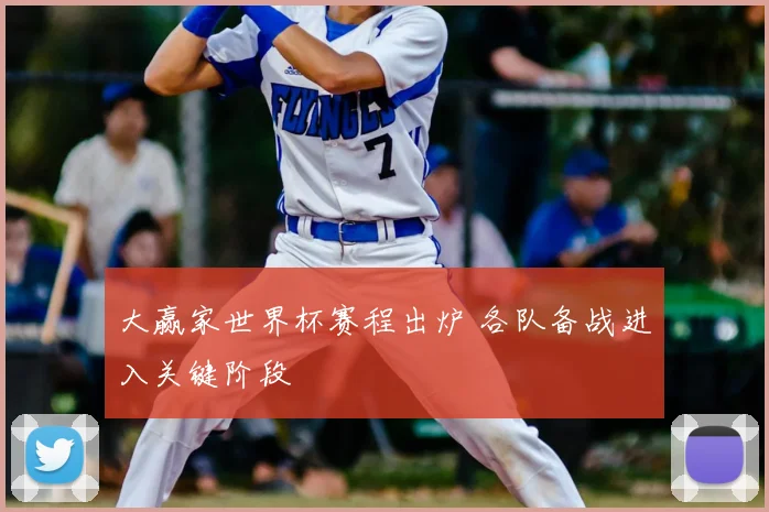 大赢家世界杯赛程出炉 各队备战进入关键阶段